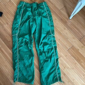 BDG nylon track pant women size M green color